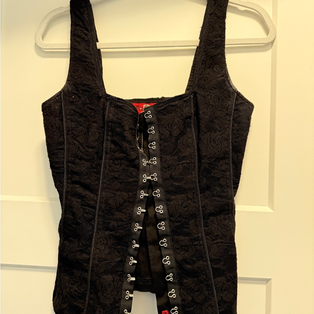 Royal Bones Black Corset Top